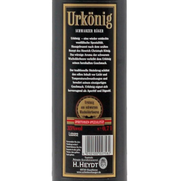 Urkönig Schwarzer Häger 0,7 L 35% vol
