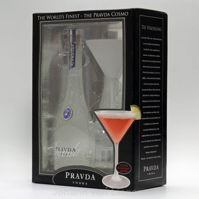 Image of Pravda Vodka Cosmo Gift Set 0,35 L 40%vol