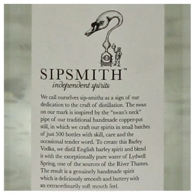 Sipsmith Barley Vodka 0,7 L 40%vol