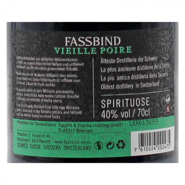 Fassbind Vieille Poire 0,7 L 40% vol