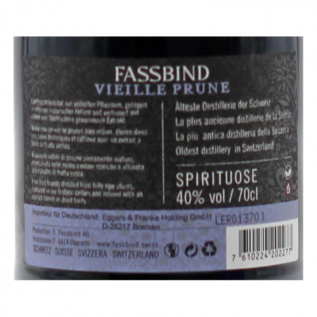 Fassbind Vieille Prune 0,7 L 40% vol