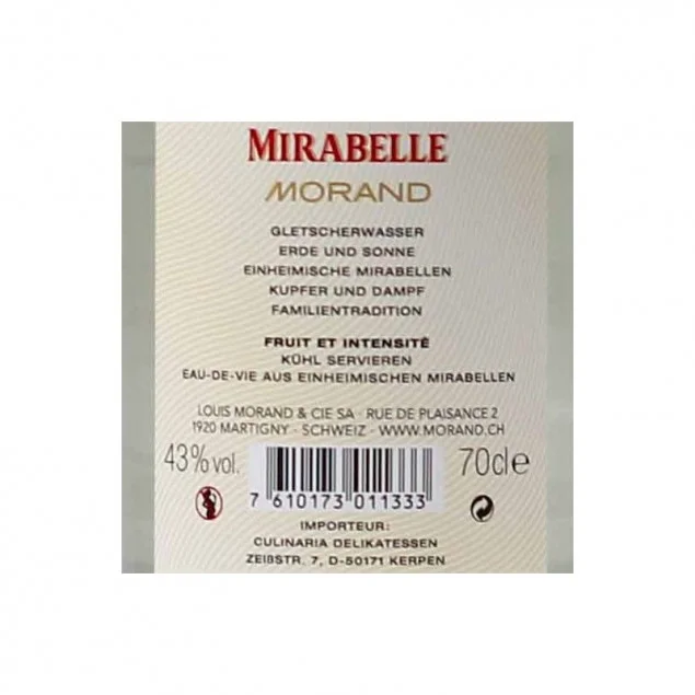 Morand Mirabelle 43 % vol 0,7 L Obstbrand