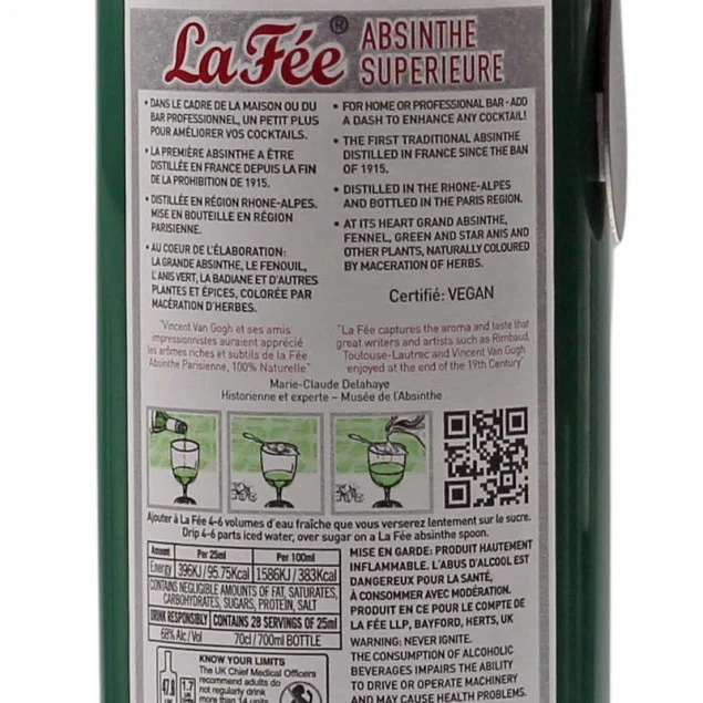 La Fee Absinthe Parisienne 0,7 L 68% vol