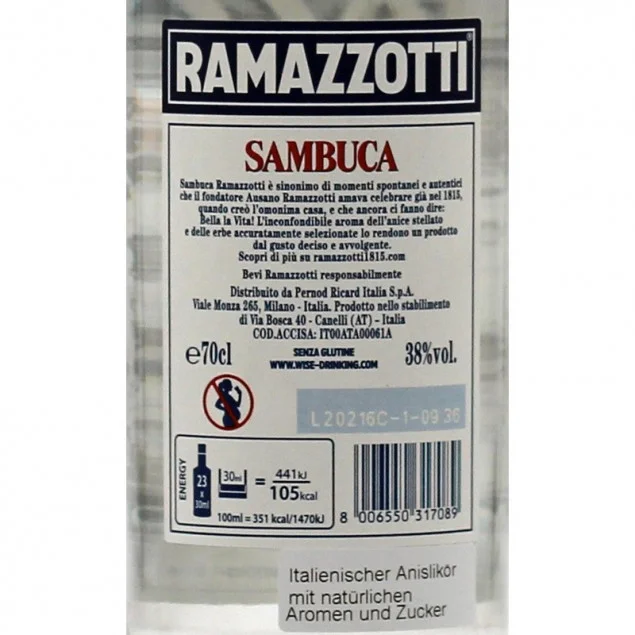 Ramazzotti Sambuca 0,7 L 38% vol