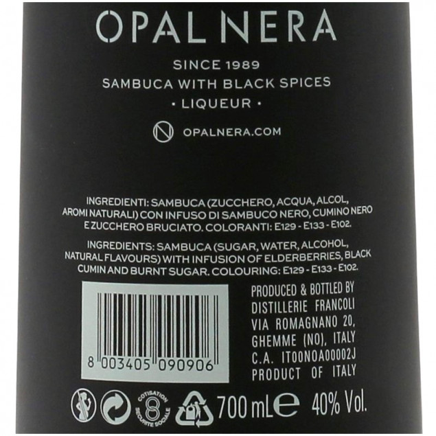 Opal Nera Sambuca 0,7 L 40% vol
