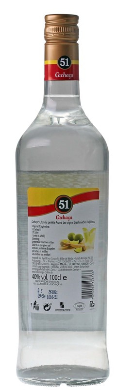 Cachaca 51 Pirassununga 1 Liter 40% vol