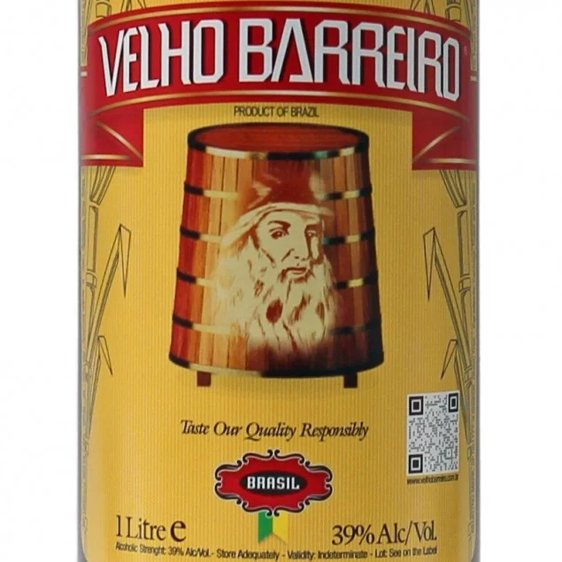 Velho Barreiro Silver Cachaca 1 L 39 %vol