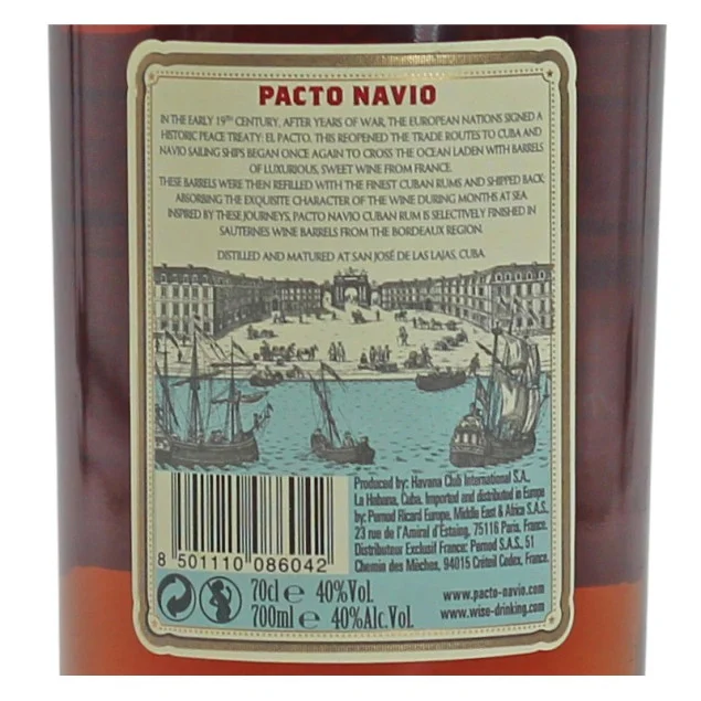 Havana Club Pacto Navio Rum 0,7 L 40% vol