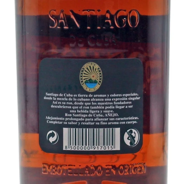 Santiago de Cuba Ron Anejo Rum 0,7 L 38% vol