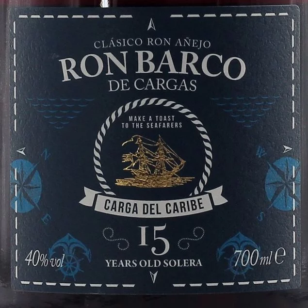 Ron Barco de Cargas 15 Jahre Solera Rum 0,7 L 40% vol