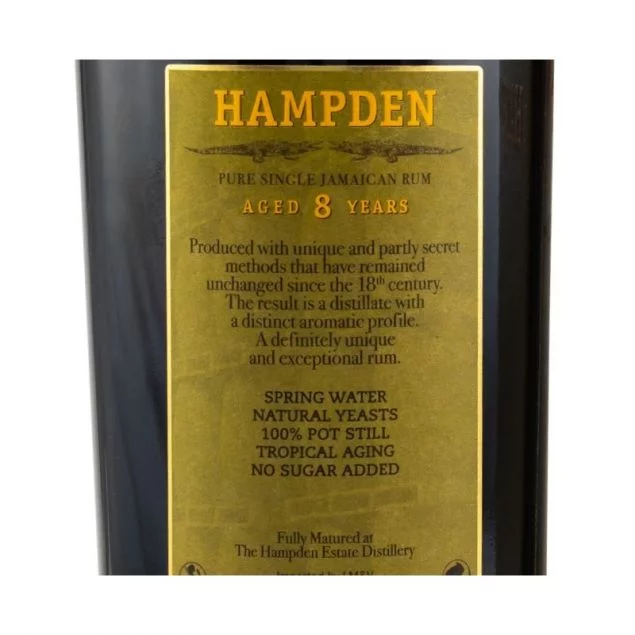 Hampden Estate 8 Jahre Pure Single Jamaican Rum 0,7 L 46% vol