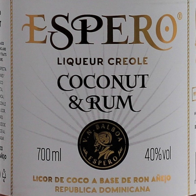 Ron Espero Creole Coconut & Rum 0,7 L 40% vol