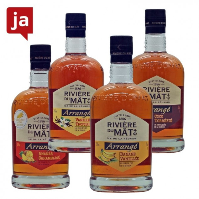 Image of Rivière du Mât Arrangé Rhum 4er Probierset 4 x 0,7 L 35% vol