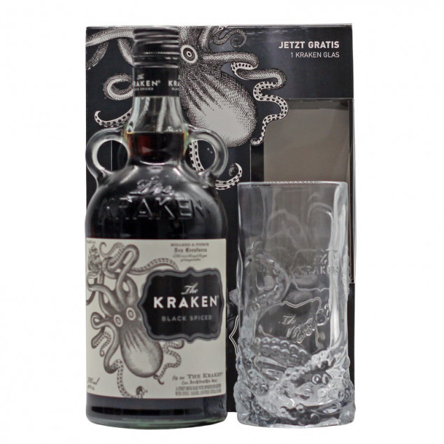 Image of Kraken Black Spiced Geschenkset mit Glas 0,7 L 40% vol