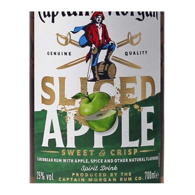 Captain Morgan Sliced Apple Spirit Drink 0,7 L 25%