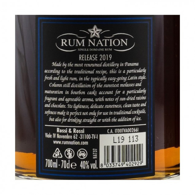 Rum Nation Panama 10 Jahre 0,7 L 40% vol