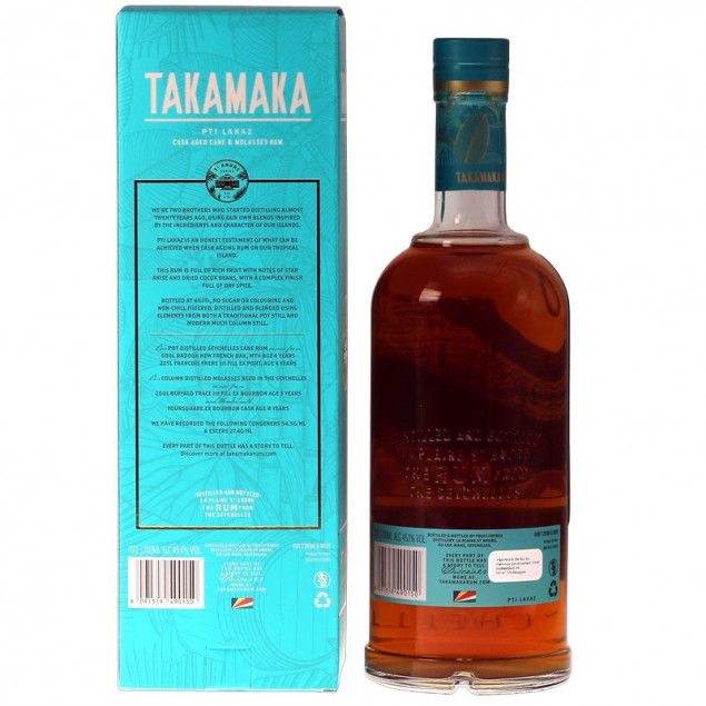 Takamaka St Andre PTI Lakaz Rum 0,7 L 45,1% vol