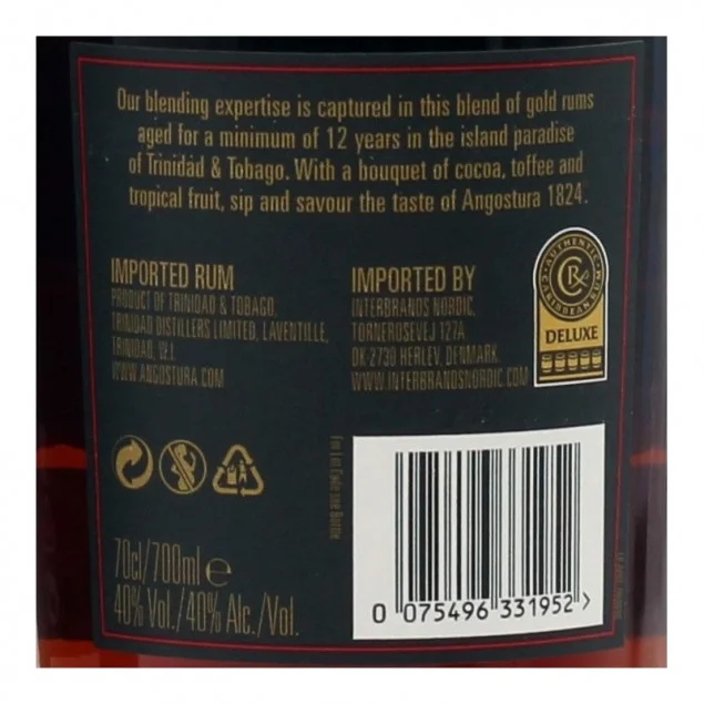 Angostura 1824 12 Jahre 0,7 L 40%vol