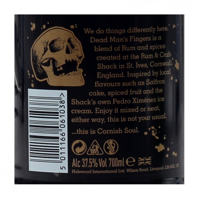 Dead Man's Fingers Spiced Rum 0,7 L 37,5% vol