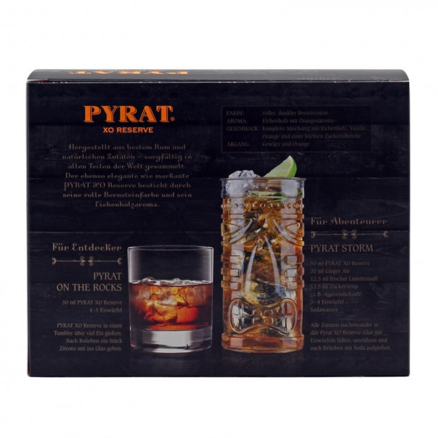 Pyrat XO Reserve Geschenkpackung mit 1 Glas 0,7 L 40% vol