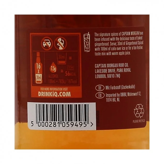 Captain Morgan Gingerbread Spiced 0,5 L 30%vol