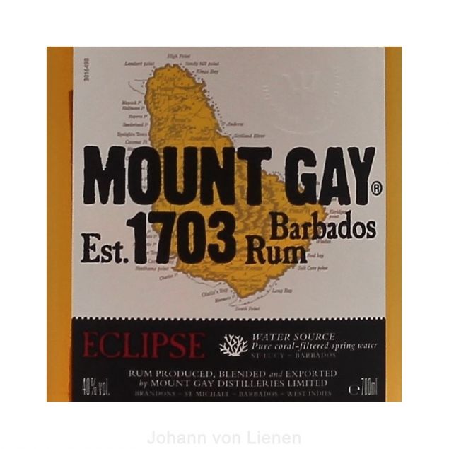 Mount Gay Rum Eclipse 0,7 L 40%vol