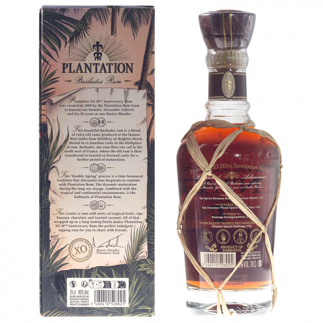 Plantation 20th Anniversary XO Barbados Rum 0,7 L 40% vol