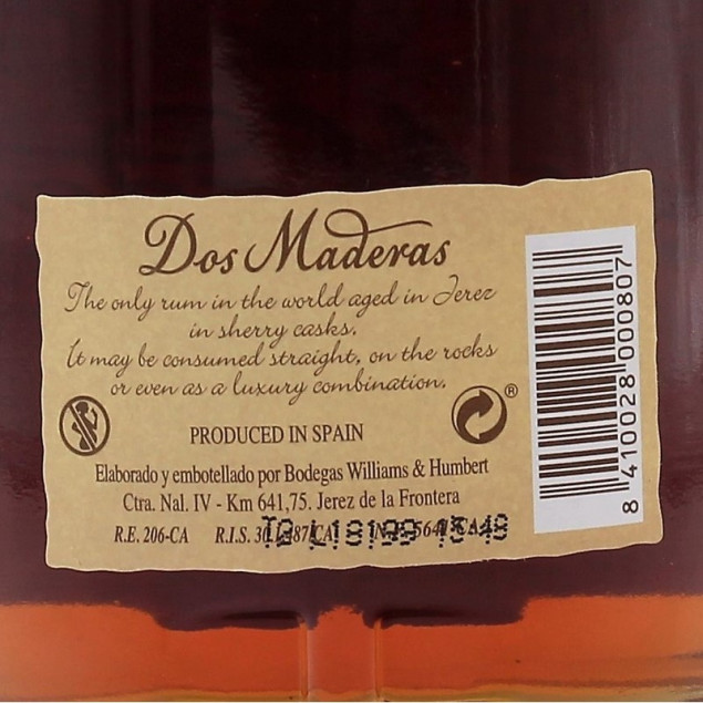 Dos Maderas Añejo 5+3 Jahre Rum 0,7 L 37,5% vol