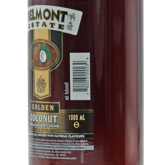 Belmont Estate Golden Coconut Spiced Rum 1 L 40% vol