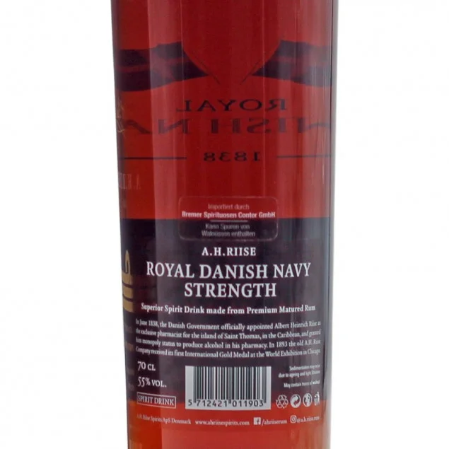 A.H. Riise Royal Danish Navy Strength 0,7 L 55% vol