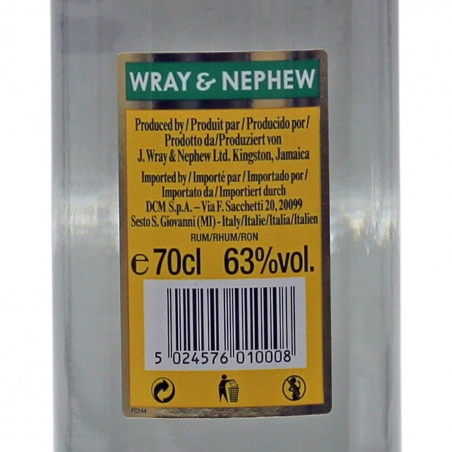 Wray & Nephew White Overproof Rum 0,7 L 63% vol