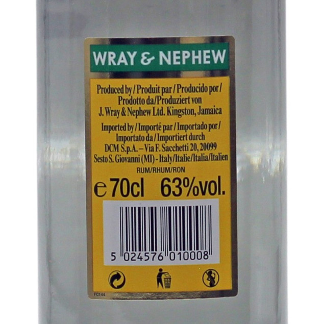 Wray & Nephew White Overproof Rum 0,7 L 63% vol
