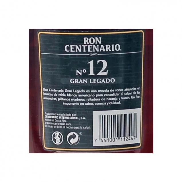 Ron Centenario Gran Legado 12 anos