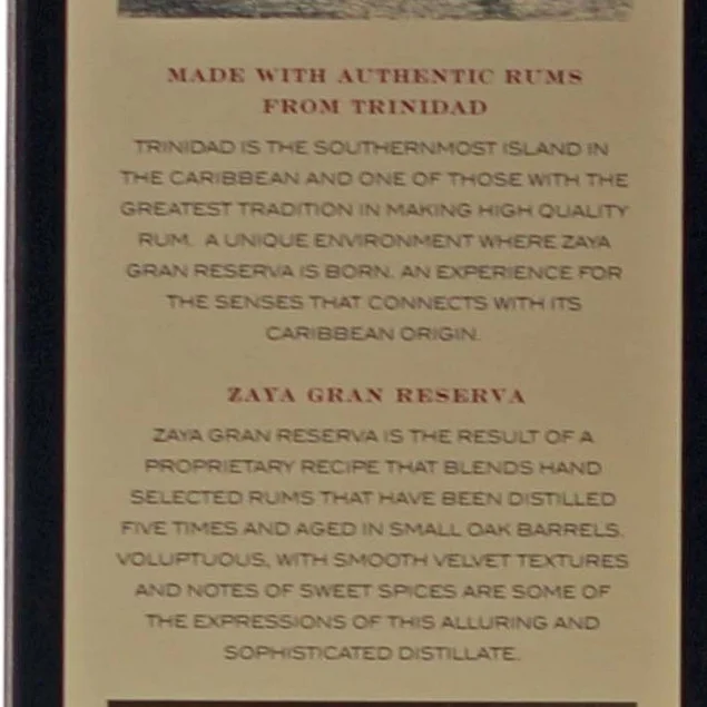 Zaya Gran Reserva Blended Rum 0,7 L 40 % vol