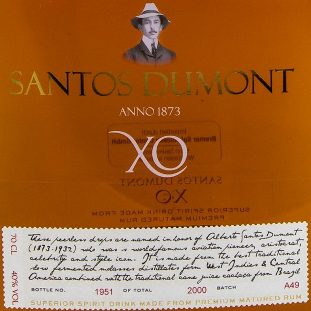 Santos Dumont XO Rum Spirit Drink 0,7 L 40 % vol