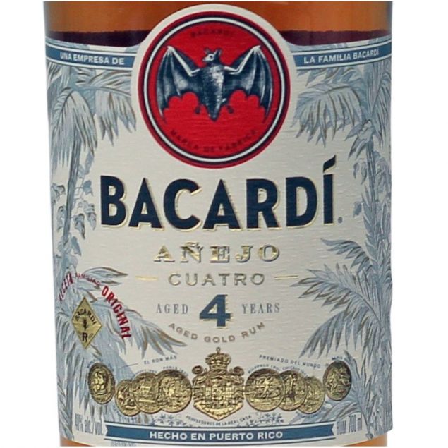 Bacardi Anejo Cuatro Rum 4 Jahre 0,7 L 40%vol