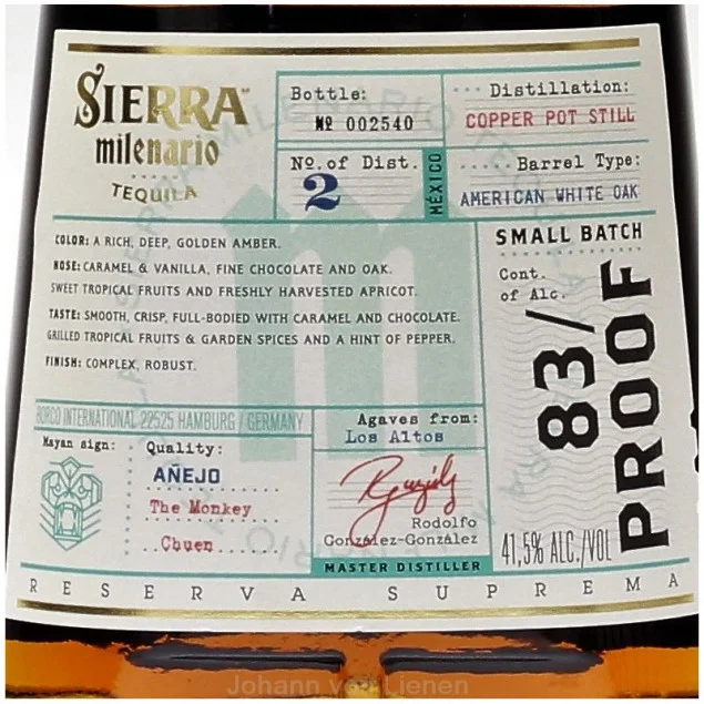 Sierra Milenario Extra Anejo Tequila 0,7 L 41,5%vol