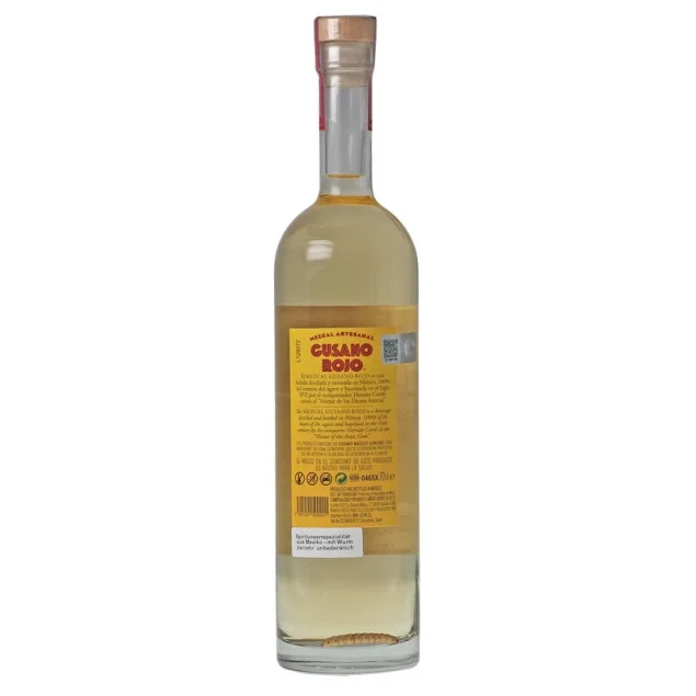 Mezcal Gusano Rojo mit Wurm 0,7 L 38% vol