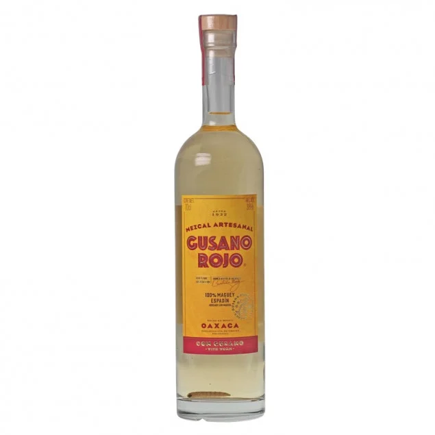 Mezcal Gusano Rojo mit Wurm 0,7 L 38% vol