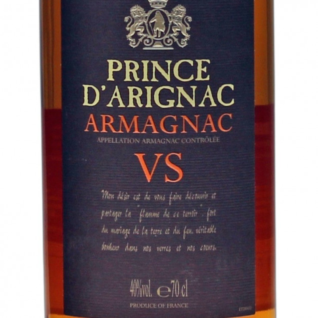 Prince d'Arignac VS Armagnac 0,7 L 40% vol