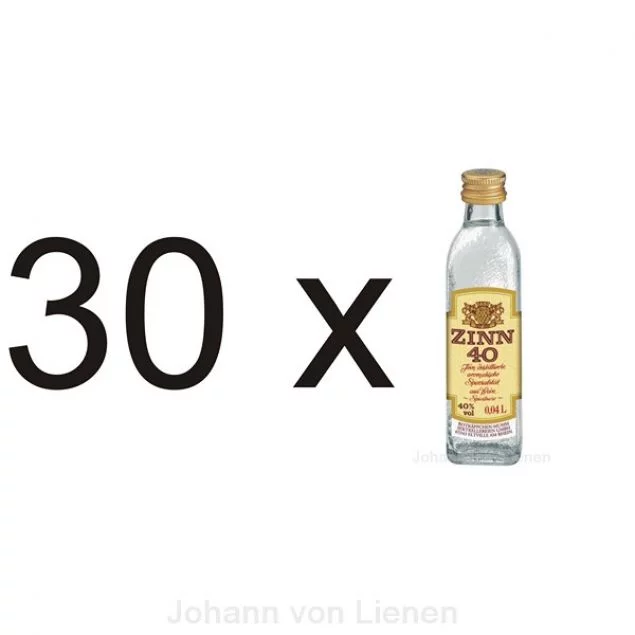 Zinn 40 Miniflaschen 30 x 0,04 L 40% vol