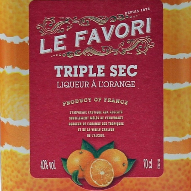 Le Favori Triple Sec 0,7 L 40% vol