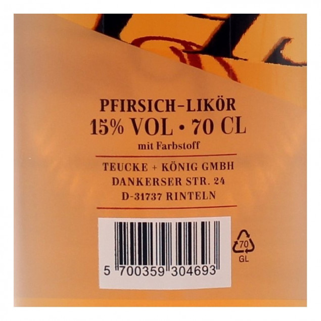 Pepino Peach Pfirsich-Likör 0,7 L 15% vol
