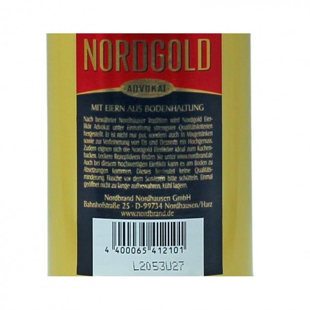 Nordgold Advokat Eierlikör 0,7 L 14% vol