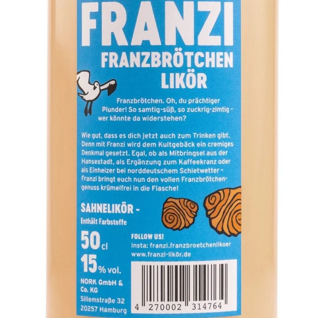 Franzi Franzbrötchen Likör 0,5 L 15% vol