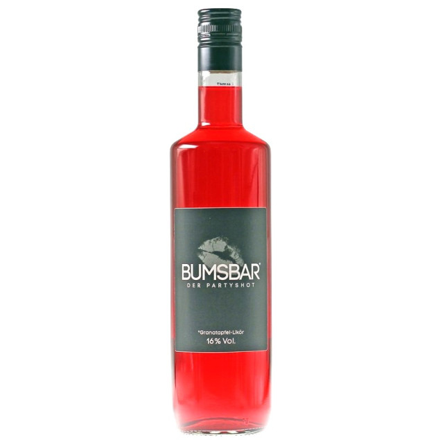 Image of BUMSBAR der Partyshot Granatapfel-Likör 0,7 L 16% vol