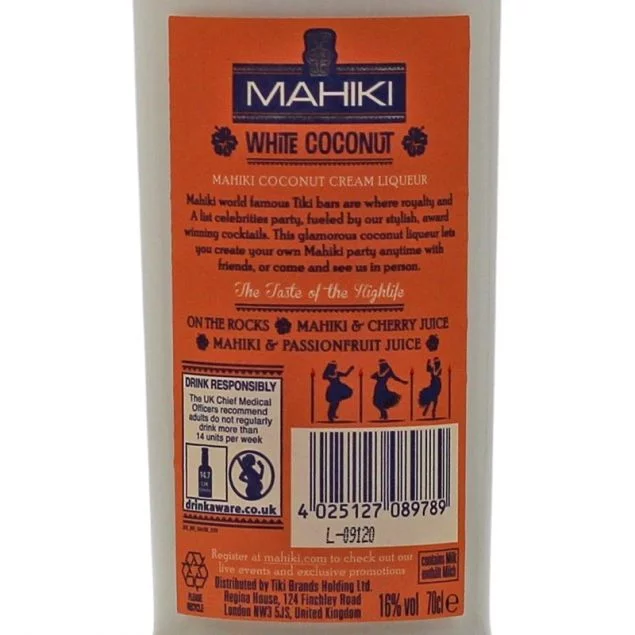 Mahiki White Coconut Likör 0,7 L 16% vol