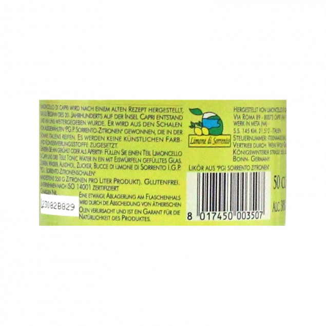 Limoncello di Capri 0,5 L 30% vol