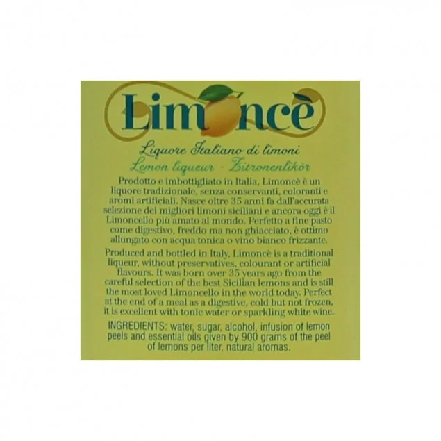 Limonce Limoncello Tradizionale 0,5 L 25% vol