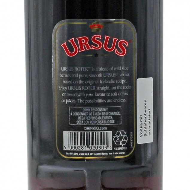 Ursus Roter Vodka-Likör 1 L 21% vol